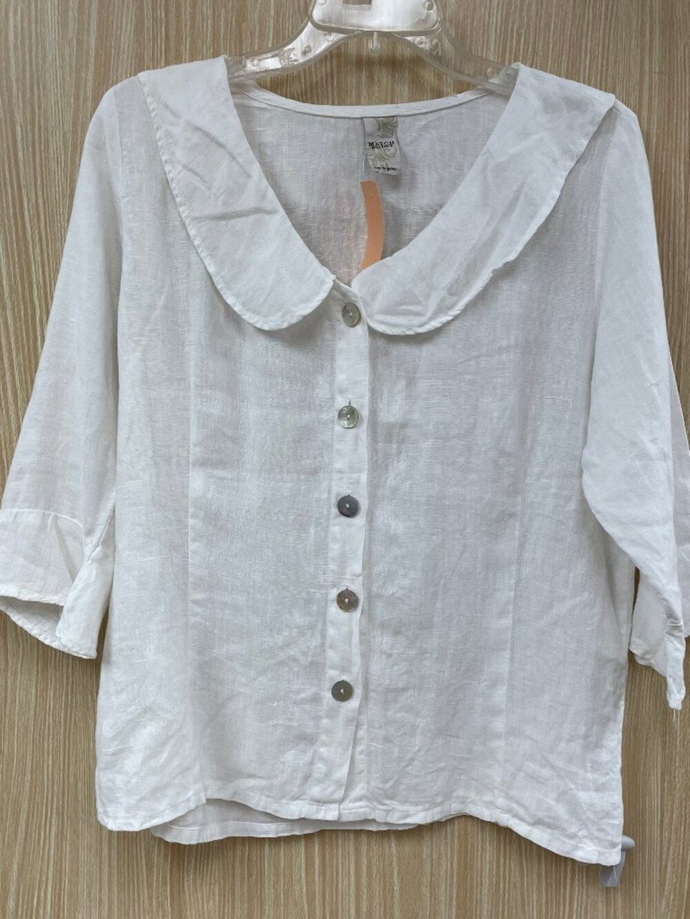 Match Point Linen Blouse Size Medium